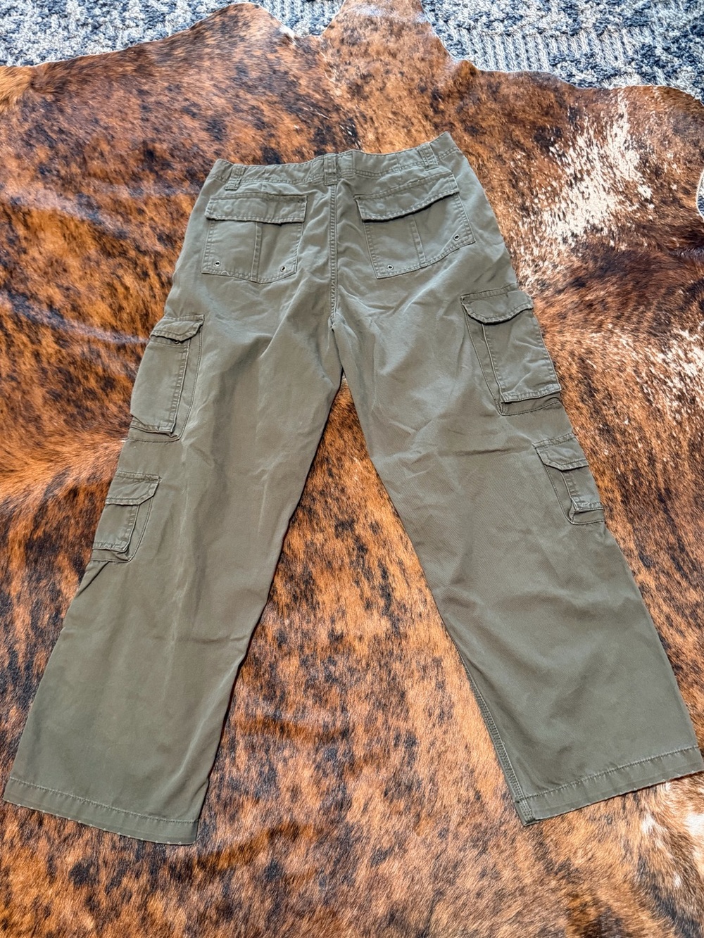 Vintage No Boundaries Olive Green Cargo Pants Mens Sz 34x30 - Grunge-baggy-Y2K